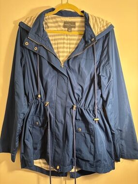 Market & Spruce Blue Hooded Utility Anorak